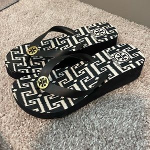 Tory Burch Wedge Flip Flops Sandals